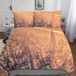 New york housse de couette enfant de new york d imprim�� parure de lit housses de couettes en microfibre ...
