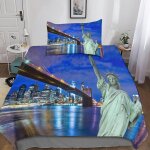 New york housse de couette enfant de new york d imprim�� parure de lit housses de couettes en microfibre ...