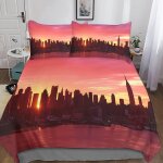 New york housse de couette, impression d new york motif parure de lit avec ��clair et d'oreiller housses ...