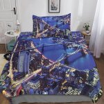 New york housse de couette, impression d new york motif parure de lit avec ��clair et d'oreiller housses ...