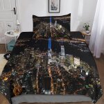 New york housse de couette, impression d new york motif parure de lit avec ��clair et d'oreiller housses ...