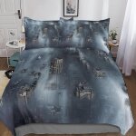 New york housse de couette, impression d new york motif parure de lit avec ��clair et d'oreiller housses ...