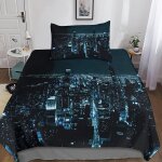 New york housse de couette d new york imprim�� dessin de lit microfibre, parure de lit housses de couettes ...