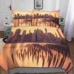 New york housse de couette d imprim�� new york parure de lit microfibre fermeture ��clair, housses de ...