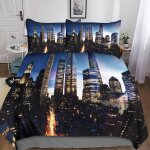 New york housse de couette du monde taies d'oreiller , d parure de lit new york avec fermeture ��clair ...