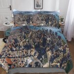 New york housse de couette �� motif new york impression d parure de lit housses de couettes en microfibre ...