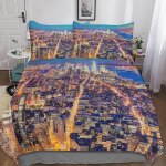 New york housse de couette �� motif new york impression d parure de lit housses de couettes en microfibre ...
