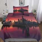 New york housse de couette �� motif new york impression d parure de lit housses de couettes en microfibre ...