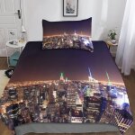 New york housse de couette avec �� motif new york impression d parure de lit en microfibre housses de ...