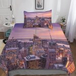 New york housse de couette parure de lit de new york ensemble de literie imprim�� d taie d'oreiller linge ...