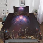 New york housse de couette parure de lit de new york ensemble de literie imprim�� d taie d'oreiller linge ...