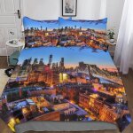 New york housse de couette parure de lit de new york ensemble de literie imprim�� d taie d'oreiller linge ...
