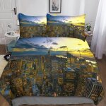 New york housse de couette parure de lit de housses de couettes new york parure de couette d microfibre ...