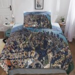 New york housse de couette parure de lit de housses de couettes new york parure de couette d microfibre ...