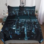 D new york housse de couette avec taies d'oreiller housses de couettes new york parure de lit microfibre ...
