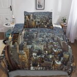 New york sets housses de couettes imprim��e d, parure de lit housse de couette new york parure de couette ...