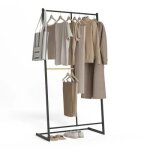 Newlux - porte manteau sur pieds m�talliques, r�sistants jusqu'� 15kg hangy one 15 double hauteur couleur ...