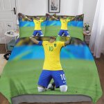 Neymar housse de couette d football imprim�� dessin de lit microfibre, parure de lit housses de couettes ...