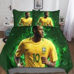 Neymar housse de couette parure de lit de housses de couettes football parure de couette d microfibre ...