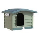 Niche bungalow pour chien - taille m - vert - h 62 x l 89 x p 75 cm