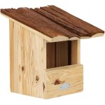 Nichoir pour oiseaux avec to�t en ecorce rouge gorge