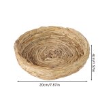 Nid d'élevage pour oiseaux, tissé a la main, base plate, nid d'oiseau en paille, maison de trappe, abri ... Nid d'élevage pour oiseaux, tissé a la main, base plate, nid d'oiseau en paille, maison de trappe, abri ...