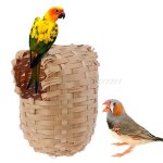 Nid d'oiseau en bambou naturel, maison d'oiseau faite a la main, cage de cachette, jouet d'ext�rieur, ...