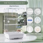 Nid de perroquet en acrylique transparent pour la maison, maison d'oiseau debout, cage volante, ornement ... Nid de perroquet en acrylique transparent pour la maison, maison d'oiseau debout, cage volante, ornement ...