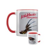 A nightmare on elm street ripped red coloured inner tasse blanc