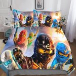 Ninjago housse de couette d imprim�� de ninja dessinparure de lit housses de couettes microfibre avec ...