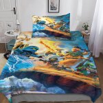 Ninjago housse de couette �� motif ninja impression d parure de lit housses de couettes en microfibre ...