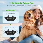 Le noir - collier anti aboiement pour chien, rechargeable, vibration bip, electrique, pas de mal, entra�nement ...