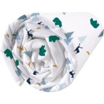 Nordic drap housse, coton, bleu / blanc, x cm