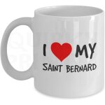 Nouveaut� i love my saint bernard cadeau slogan mug sk46