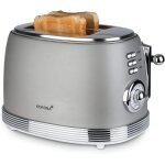 Nouvelhorizonstore - 21667 grille - pain 2 tranches design r�tro gris 6 niveaux de brunissage r�tro d�cong�lat ...