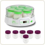 Nouvelhorizonstore - 8487 yaourti�re 7 digital, yaourti�re + 13 pots en verre 190ml pour des yaourts ...