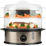 Nouvelhorizonstore - bxst800e - cuiseur vapeur 800w capacit� 6, 5l (6 - 7 portions) r�servoir eau 1l ...