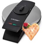 Nouvelhorizonstore - cloer 1639sr gaufrier, taille de gaufre 15, 5 cm Ø, double rev�tement antiadh�sif, ...