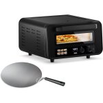 Nouvelhorizonstore - four � pizza pro max, 15l, 400c, 2100w, commandes tactiles, pierre et pelle incluses, ...