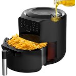 Nouvelhorizonstore - friteuse � air sans huile de 5, 5l cecofry rain air fryer, 1550w, pulv�risateur ...