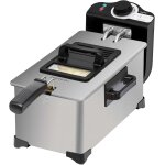 Nouvelhorizonstore - friteuse electrique de 3l cleanfry 3 l full inox. 2000w, acier inoxydable, filtre ...