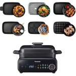 Nouvelhorizonstore - nf - gm600 multicuiseur electrique 6 - en - 1, grill �lectrique, plancha, frire, ...