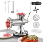 Nouvelhorizonstore - hachoir a viande manuel en inox alimentaire hachoir manuel a manivelle 2 plaques ...