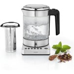 Nouvelhorizonstore - kitchenminis bouilloire th�i�re �lectrique en verre, 1 l, 1900 w, 5 niveaux de temp�ratur ...