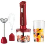 Nouvelhorizonstore - mixeur plongeant 3 en 1 : mixeur, fouet, hachoir blender rouge (bol 600 ml, smoothies, ...