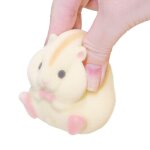 Nouvelle poup�e de flocage hamster en peluche pour enfants, jouets en capsule, kawaii, hamster laiteux ...