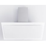 Novy - hotte d�corative inclin�e 120cm 808m3 / h verre blanc - 7841