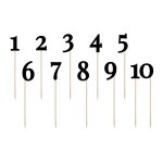 Numeros de table 1 a 10 noir 24 - 26cm