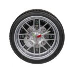 Objet d�coratif - horloge murale r�tro�clair�e inspir�e d'une roue de voiture