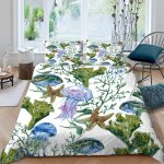 Oc��an tropical housse de couette x imprim�� d ��toile de mer d'��t�� parure de lit personnes ado fille ...